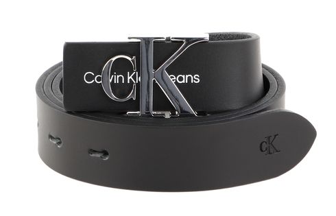 Calvin Klein Monogram Hardware Belt 30MM W95 Black