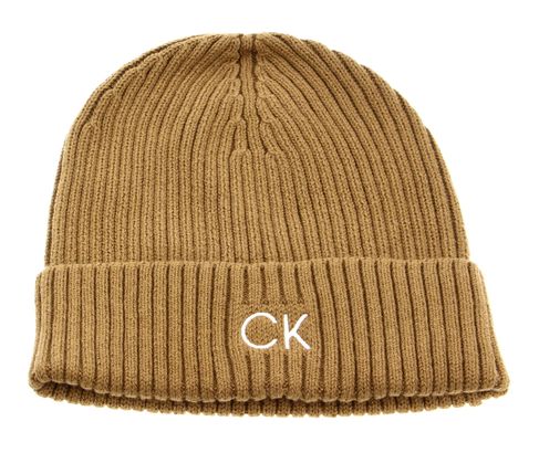 Calvin Klein Classic Cotton Rib Beanie Caramel