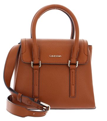 Calvin Klein CK Elevated Satchel Mini Cognac