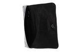 abro Leather Metallic Clutch Black / Nickel abro Leather Metallic Clutch Black / Nickel