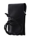 abro Leather Adria Mobile Phone Bag Camilla Black / Nickel abro Leather Adria Mobile Phone Bag Camilla Black / Nickel