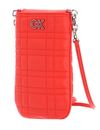 Calvin Klein Re-Lock Quilt Phone Pouch Deep Orange