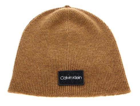 Calvin Klein Classic Wool No Fold Beanie Caramel