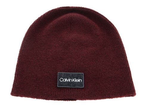 Calvin Klein Classic Wool No Fold Beanie Tawny Port