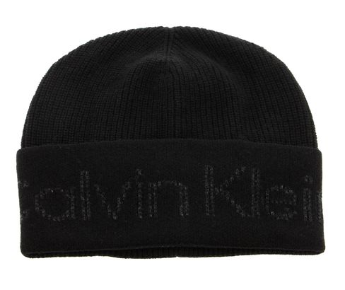 Calvin Klein Signature Branding Beanie CK Black