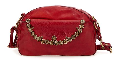 CAMPOMAGGI Half Moon Crossbody Bag Rosso