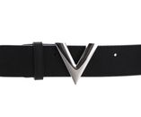 VALENTINO Belt W90 Nero / Argento - kürzbar VALENTINO Belt W90 Nero / Argento - kürzbar