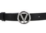 VALENTINO Round Belt W120 Nero / Nichel - shortenable VALENTINO Round Belt W120 Nero / Nichel - shortenable