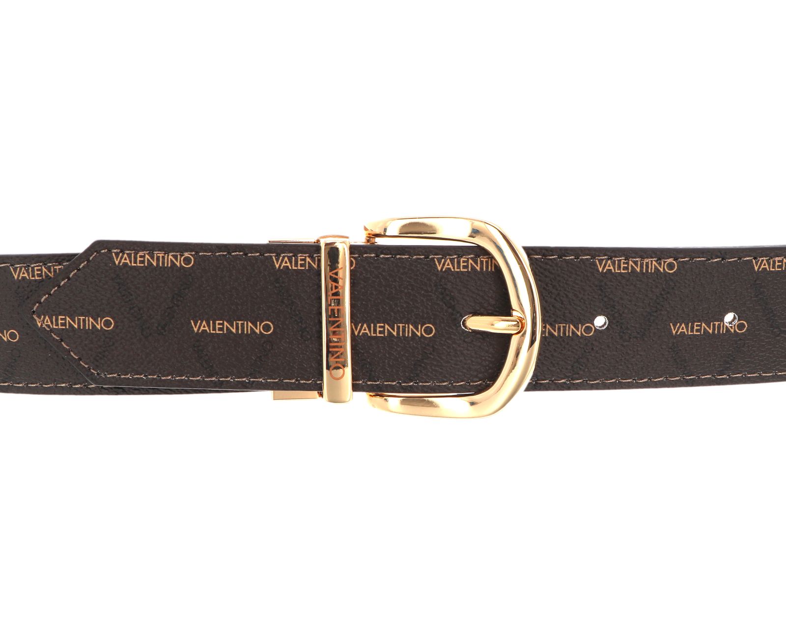 Valentino Liuto Logo Belt W100 Cuoio Multi Oro Modeherz