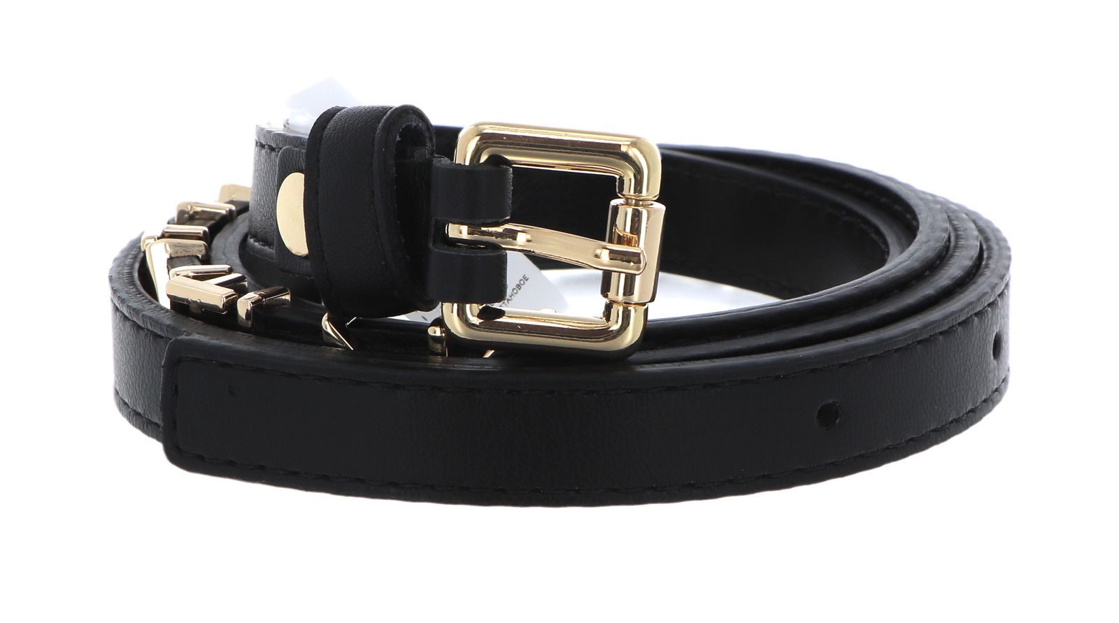 Valentino Bags Emma Winter Belt Nero/Oro Narrow