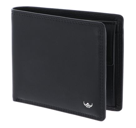Golden Head Polo RFID Protect Billfold Coin Wallet Black