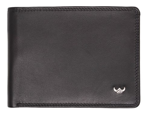 Golden Head Polo RFID Protect Billfold Coin Wallet Black