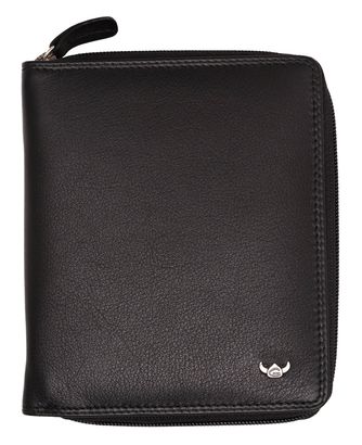 Golden Head Polo RFID Protect Zipped Billfold Coin Wallet Black