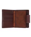 Golden Head Colorado RFID Protect Billfold Coin Wallet with Snap Closure Tabacco