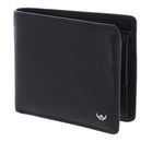 Golden Head Polo RFID Protect Billfold Coin Wallet With Zipped Pocket For Notes Black