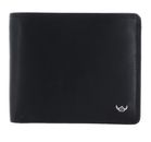Golden Head Polo RFID Protect Billfold Coin Wallet With Zipped Pocket For Notes Black