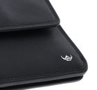 Golden Head Polo RFID Protect Zipped Billfold Coin Wallet With Front Snap Closure Black