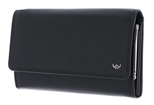 Golden Head Polo RFID Protect French Coin Purse Wallet Black