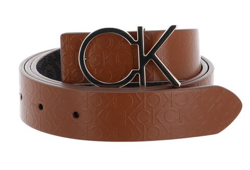 Calvin Klein Re-Lock CK Rev Belt 30MM W130 Cognac / Brown Mono