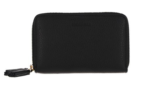 COCCINELLE Tassel Zip Around Wallet Noir