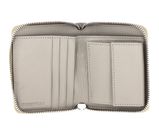 COCCINELLE Metallic Shiny Leather Zip Around Wallet Gelso