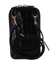 COCCINELLE Flor Croco Hi-Tech Phone Bag Noir / Noir COCCINELLE Flor Croco Hi-Tech Phone Bag Noir / Noir