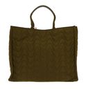 COCCINELLE Never Without Bag Nylon Matelasse Handbag Loden / Loden