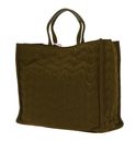 COCCINELLE Never Without Bag Nylon Matelasse Handbag Loden / Loden