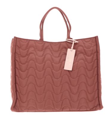 COCCINELLE Never Without Bag Nylon Matelasse Handbag Camelia / Camelia