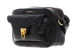 COCCINELLE Beat Croco Shiny Soft Crossover Bag Black