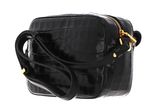 COCCINELLE Beat Croco Shiny Soft Crossover Bag Black