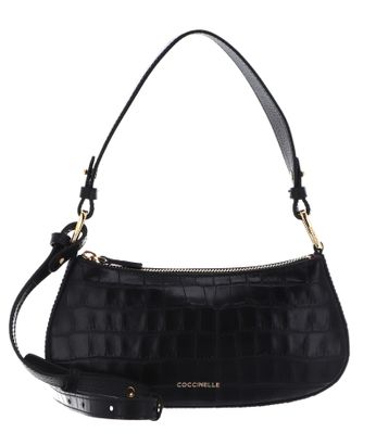 COCCINELLE Merveille Croco Shiny Mini Bag Noir