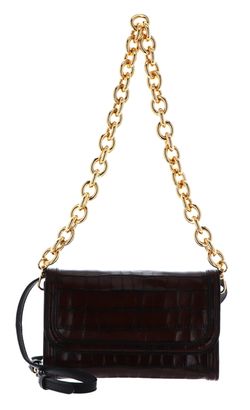 COCCINELLE Wyrna Croco Shiny Soft Crossbody Bag Vintage