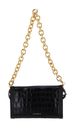 COCCINELLE Wyrna Croco Shiny Soft Crossbody Bag Noir COCCINELLE Wyrna Croco Shiny Soft Crossbody Bag Noir
