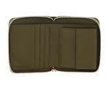 COCCINELLE Metallic Soft Leather Zip Around Wallet Loden