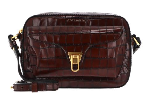 COCCINELLE Beat Croco Shiny Soft Crossover Bag Vintage