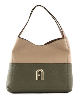FURLA Primula Hobo L Salvia C+ Greige + Cognac H