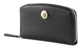 TOMMY HILFIGER TH Chic Large Zip Around Wallet Black TOMMY HILFIGER TH Chic Large Zip Around Wallet Black