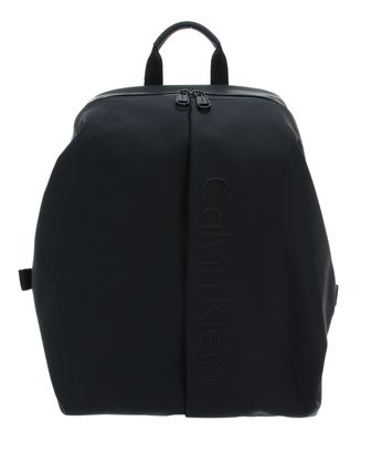 Calvin Klein Rubberized Clip Side Backpack CK Black