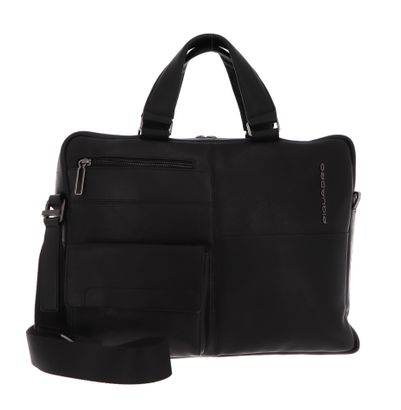 PIQUADRO Ronnie Computer Portfolio Briefcase Black