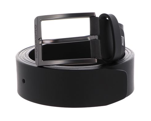 PIQUADRO Charlie Men´s Belt With Prong Buckle W115 Black - kürzbar