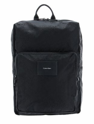 Calvin Klein CK Must T Squard Campus Backpack Jacquard Black Mono Jacquard
