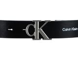 Calvin Klein CKJ Belt Giftpack Round Mono Plaque Reversible Belt 30MM W95 Black / Eggshell