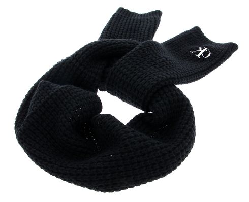 Calvin Klein CKJ Monogram Waffle Scarf Black