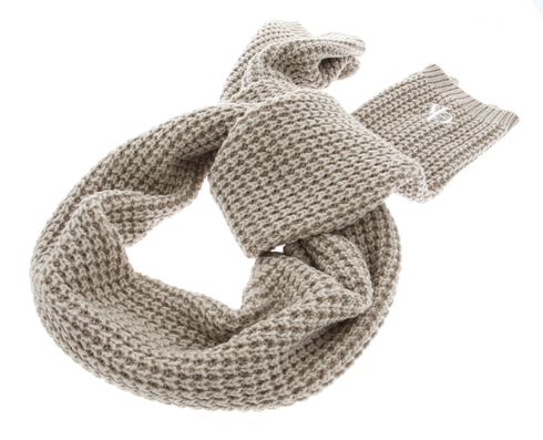 Calvin Klein CKJ Monogram Waffle Scarf Eggshell