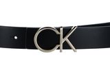 Calvin Klein Re-Lock CK Rev Belt 30MM W120 Black / Ecru