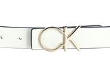 Calvin Klein Re-Lock CK Rev Belt 30MM W130 Black / Ecru
