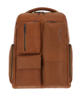 PIQUADRO Ronnie Big Size Computer And Tablet Backpack RFID Mustard