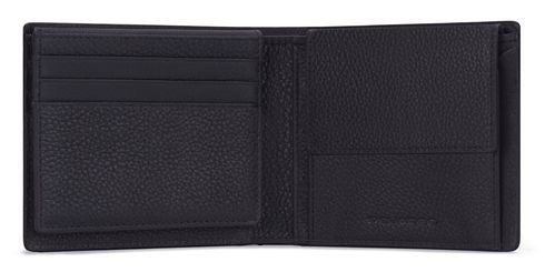 PIQUADRO Ronnie Men´s Wallet Flip UP ID Window RFID Black