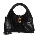 COCCINELLE Coccinelle Cosima Croco Handbag Noir / Noir